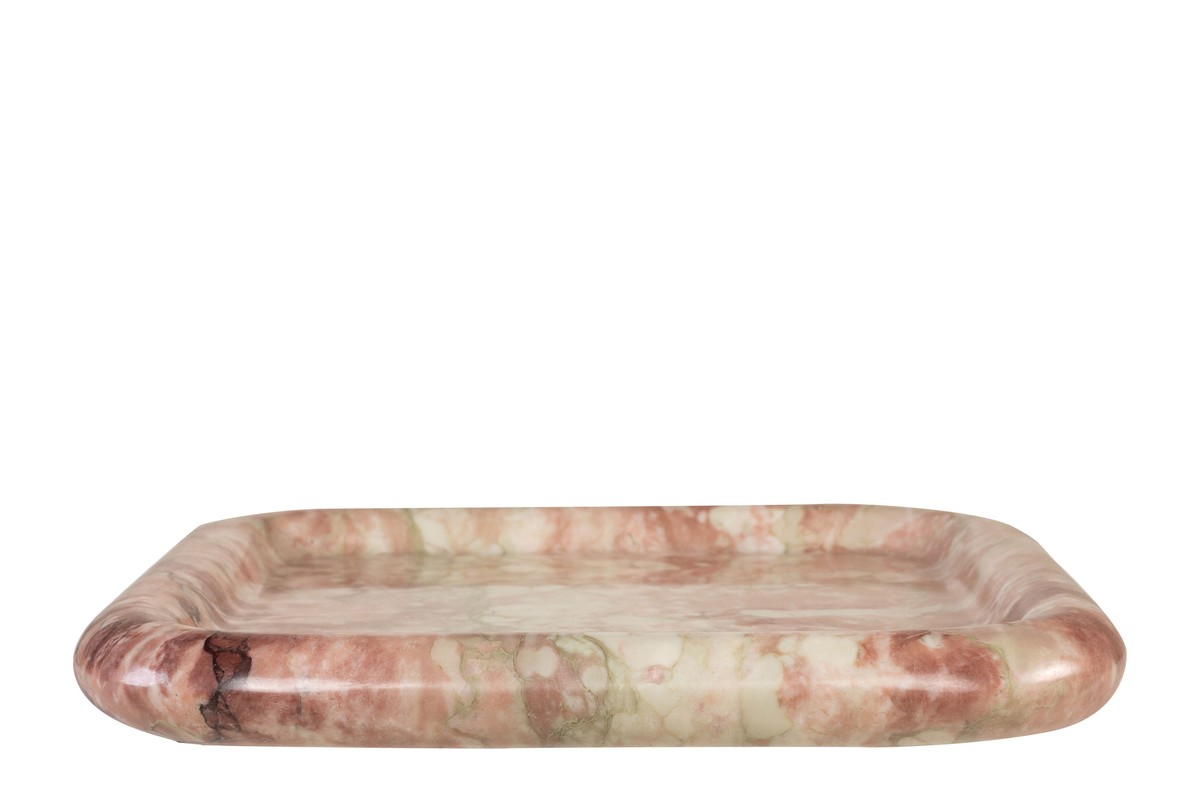 Casa Padrino Plateau en Marbre de Luxe Rose 30 x 30 x H. 3 cm - Plateau Carré à Rebord Plat en Marbre Rosalia Pink de Haute Qualité - Accessoires Décoratifs de Luxe Casa Padrino Plateau en Marbre de Luxe Rose 30 x 30 x H. 3 cm - Plateau Carré à Rebord Plat en Marbre Rosalia Pink de Haute Qualité - Accessoires Décoratifs de Luxe