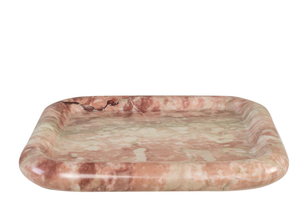 Casa Padrino Plateau en Marbre de Luxe Rose 30 x 30 x H. 3 cm - Plateau Carré à Rebord Plat en Marbre Rosalia Pink de Haute Qualité - Accessoires Décoratifs de Luxe Casa Padrino Plateau en Marbre de Luxe Rose 30 x 30 x H. 3 cm - Plateau Carré à Rebord Plat en Marbre Rosalia Pink de Haute Qualité - Accessoires Décoratifs de Luxe