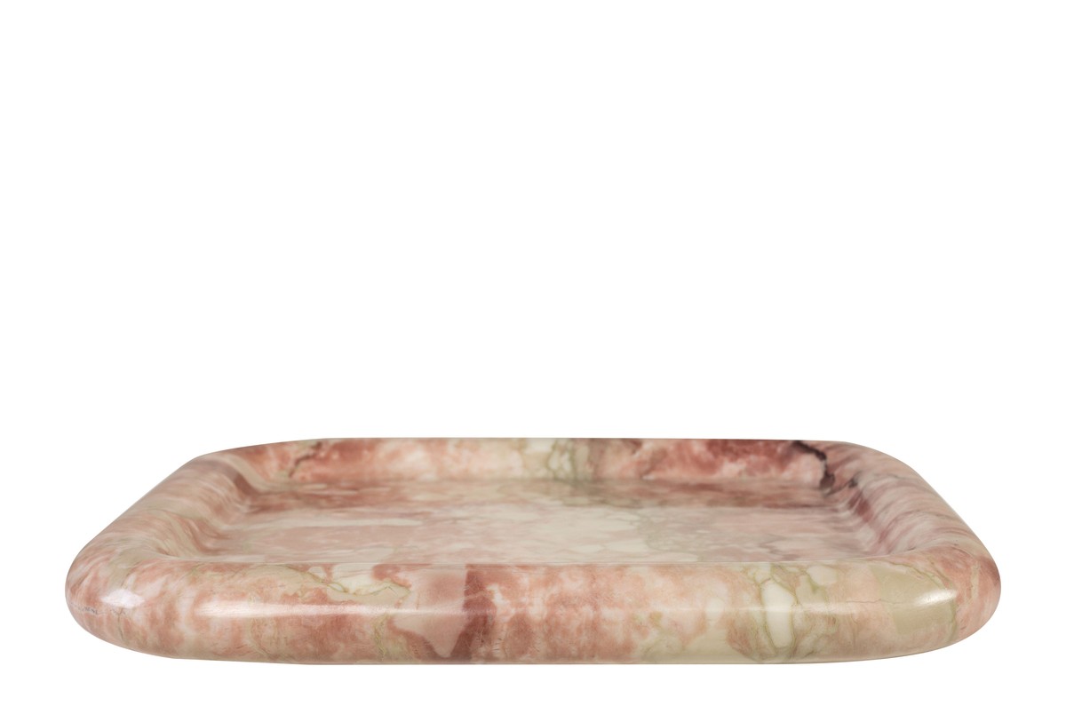 Casa Padrino Plateau en Marbre de Luxe Rose 30 x 30 x H. 3 cm - Plateau Carré à Rebord Plat en Marbre Rosalia Pink de Haute Qualité - Accessoires Décoratifs de Luxe Casa Padrino Plateau en Marbre de Luxe Rose 30 x 30 x H. 3 cm - Plateau Carré à Rebord Plat en Marbre Rosalia Pink de Haute Qualité - Accessoires Décoratifs de Luxe