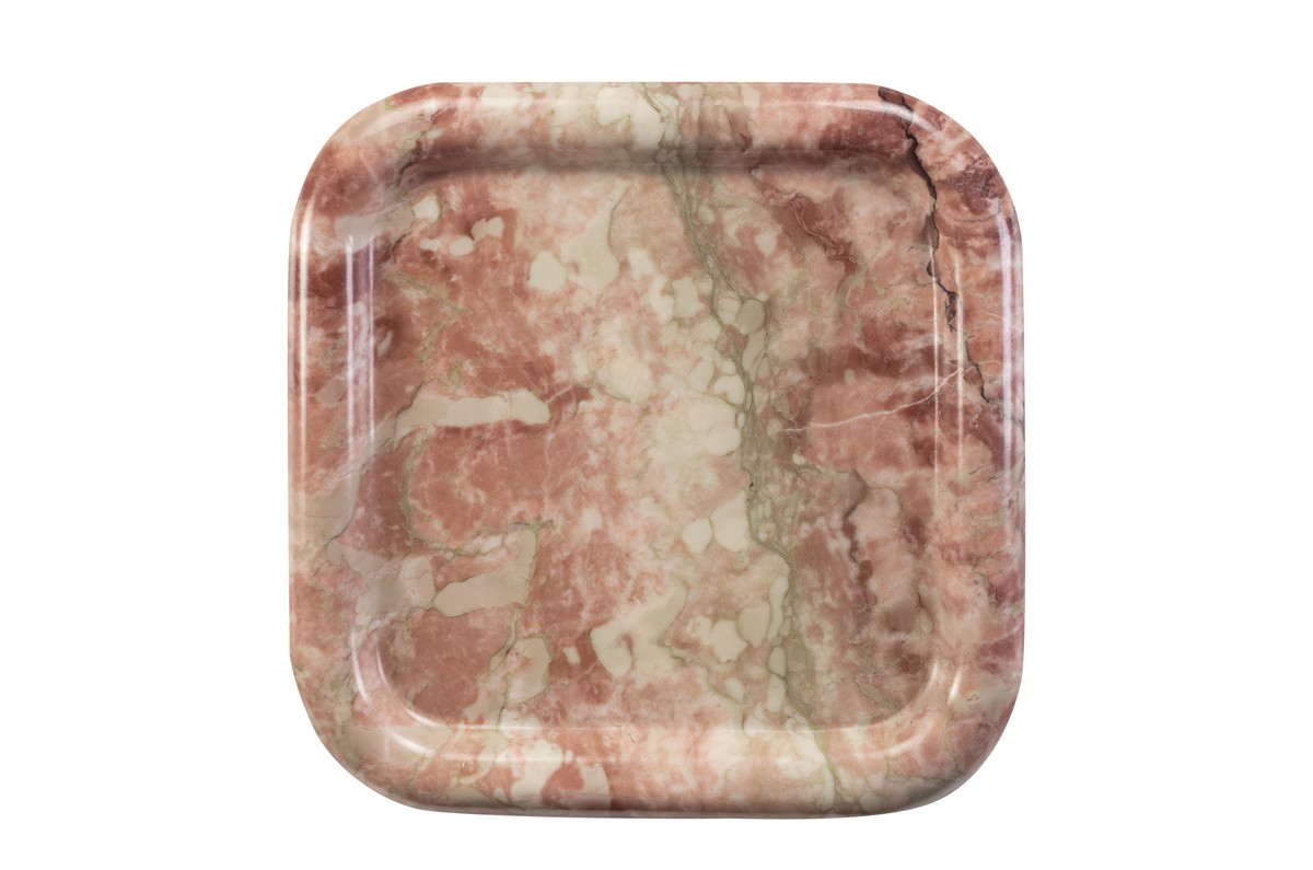 Casa Padrino Plateau en Marbre de Luxe Rose 30 x 30 x H. 3 cm - Plateau Carré à Rebord Plat en Marbre Rosalia Pink de Haute Qualité - Accessoires Décoratifs de Luxe Casa Padrino Plateau en Marbre de Luxe Rose 30 x 30 x H. 3 cm - Plateau Carré à Rebord Plat en Marbre Rosalia Pink de Haute Qualité - Accessoires Décoratifs de Luxe