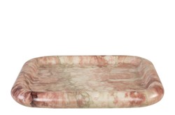 Casa Padrino Plateau en Marbre de Luxe Rose 30 x 30 x H. 3 cm - Plateau Carré à Rebord Plat en Marbre Rosalia Pink de Haute Qualité - Accessoires Décoratifs de Luxe Casa Padrino Plateau en Marbre de Luxe Rose 30 x 30 x H. 3 cm - Plateau Carré à Rebord Plat en Marbre Rosalia Pink de Haute Qualité - Accessoires Décoratifs de Luxe