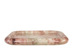 Casa Padrino Plateau en Marbre de Luxe Rose 30 x 30 x H. 3 cm - Plateau Carré à Rebord Plat en Marbre Rosalia Pink de Haute Qualité - Accessoires Décoratifs de Luxe Casa Padrino Plateau en Marbre de Luxe Rose 30 x 30 x H. 3 cm - Plateau Carré à Rebord Plat en Marbre Rosalia Pink de Haute Qualité - Accessoires Décoratifs de Luxe