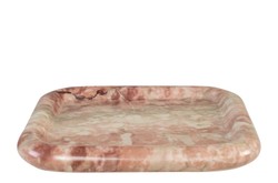 Casa Padrino Plateau en Marbre de Luxe Rose 30 x 30 x H. 3 cm - Plateau Carré à Rebord Plat en Marbre Rosalia Pink de Haute Qualité - Accessoires Décoratifs de Luxe Casa Padrino Plateau en Marbre de Luxe Rose 30 x 30 x H. 3 cm - Plateau Carré à Rebord Plat en Marbre Rosalia Pink de Haute Qualité - Accessoires Décoratifs de Luxe