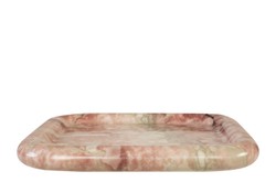 Casa Padrino Plateau en Marbre de Luxe Rose 30 x 30 x H. 3 cm - Plateau Carré à Rebord Plat en Marbre Rosalia Pink de Haute Qualité - Accessoires Décoratifs de Luxe Casa Padrino Plateau en Marbre de Luxe Rose 30 x 30 x H. 3 cm - Plateau Carré à Rebord Plat en Marbre Rosalia Pink de Haute Qualité - Accessoires Décoratifs de Luxe