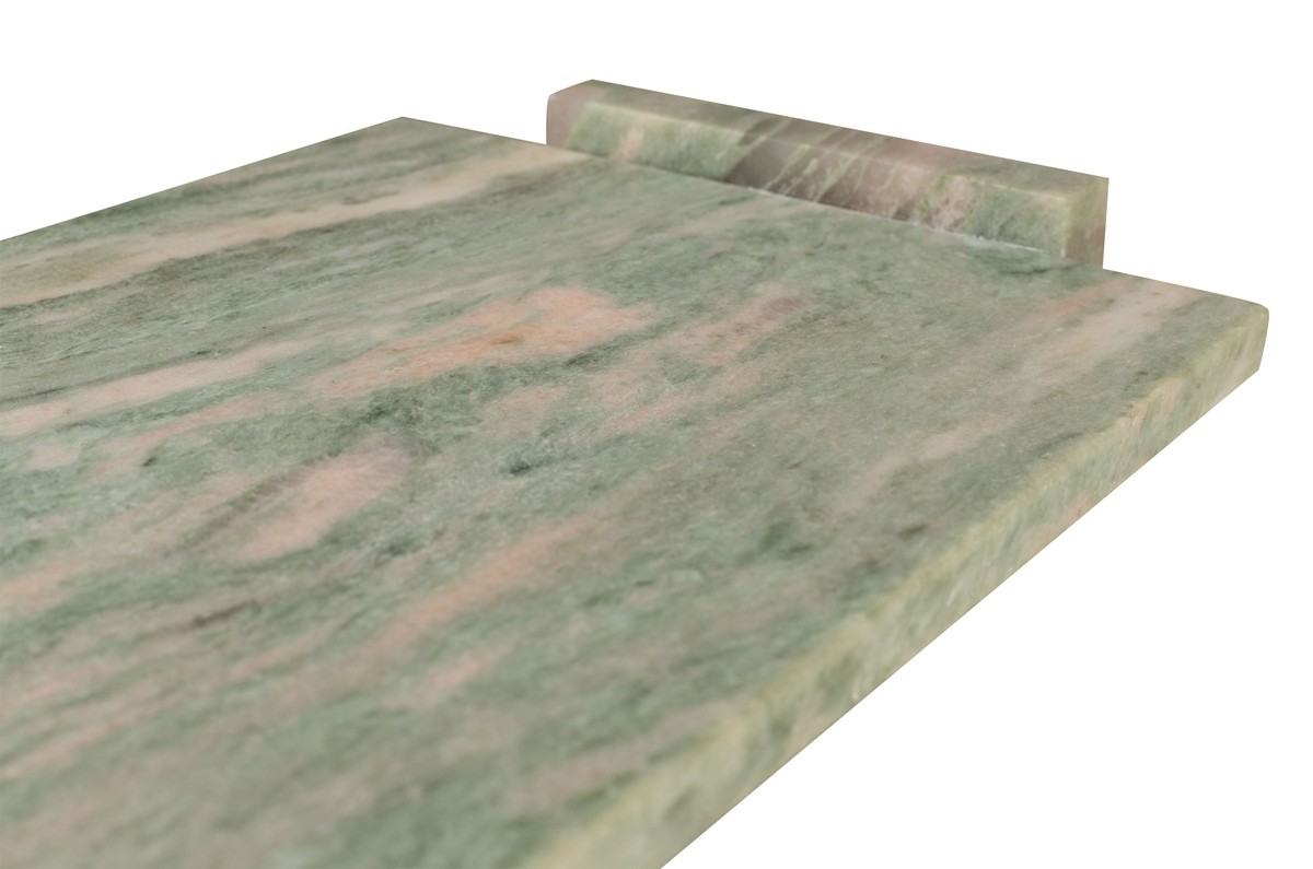 Casa Padrino Luxury Marble Tray Green 40 x 25 x H. 6 cm - Rectangular Tray with Rim made of High Quality Indian Green Onyx - Luxury Decorative Accessories Casa Padrino Luxury Marble Tray Green 40 x 25 x H. 6 cm - Rectangular Tray with Rim made of High Quality Indian Green Onyx - Luxury Decorative Accessories