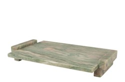 Casa Padrino Luxury Marble Tray Green 40 x 25 x H. 6 cm - Rectangular Tray with Rim made of High Quality Indian Green Onyx - Luxury Decorative Accessories Casa Padrino Luxury Marble Tray Green 40 x 25 x H. 6 cm - Rectangular Tray with Rim made of High Quality Indian Green Onyx - Luxury Decorative Accessories