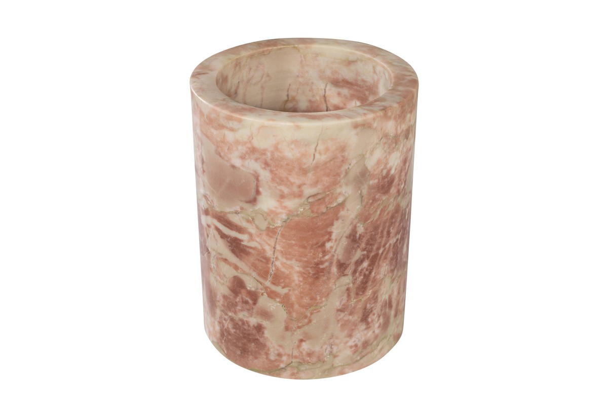 Casa Padrino Enfriador de Vino de Mármol de Lujo Rosa Ø 14 x H. 18 cm - Enfriador de Botellas Macizo de Mármol Rosalia Pink de Alta Calidad - Accesorios de Bar de Lujo Casa Padrino Enfriador de Vino de Mármol de Lujo Rosa Ø 14 x H. 18 cm - Enfriador de Botellas Macizo de Mármol Rosalia Pink de Alta Calidad - Accesorios de Bar de Lujo