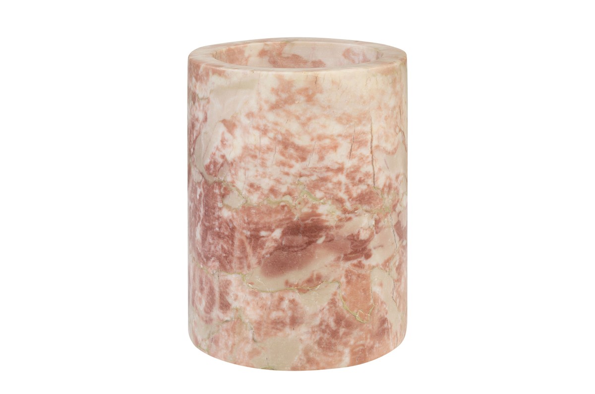 Casa Padrino Enfriador de Vino de Mármol de Lujo Rosa Ø 14 x H. 18 cm - Enfriador de Botellas Macizo de Mármol Rosalia Pink de Alta Calidad - Accesorios de Bar de Lujo Casa Padrino Enfriador de Vino de Mármol de Lujo Rosa Ø 14 x H. 18 cm - Enfriador de Botellas Macizo de Mármol Rosalia Pink de Alta Calidad - Accesorios de Bar de Lujo