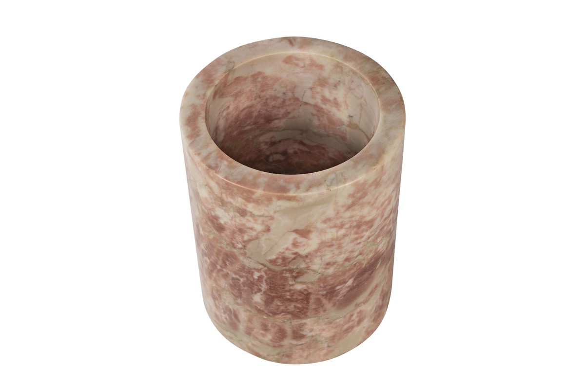 Casa Padrino Enfriador de Vino de Mármol de Lujo Rosa Ø 14 x H. 18 cm - Enfriador de Botellas Macizo de Mármol Rosalia Pink de Alta Calidad - Accesorios de Bar de Lujo Casa Padrino Enfriador de Vino de Mármol de Lujo Rosa Ø 14 x H. 18 cm - Enfriador de Botellas Macizo de Mármol Rosalia Pink de Alta Calidad - Accesorios de Bar de Lujo