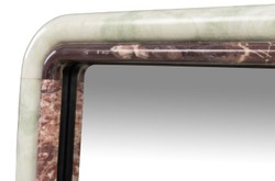 Casa Padrino Espejo de Pared de Mármol de Lujo Verde / Rosa 60 x 2,5 x H. 100 cm - Elegante Espejo con Marco de Mármol - Accesorios de Salón de Lujo Casa Padrino Espejo de Pared de Mármol de Lujo Verde / Rosa 60 x 2,5 x H. 100 cm - Elegante Espejo con Marco de Mármol - Accesorios de Salón de Lujo
