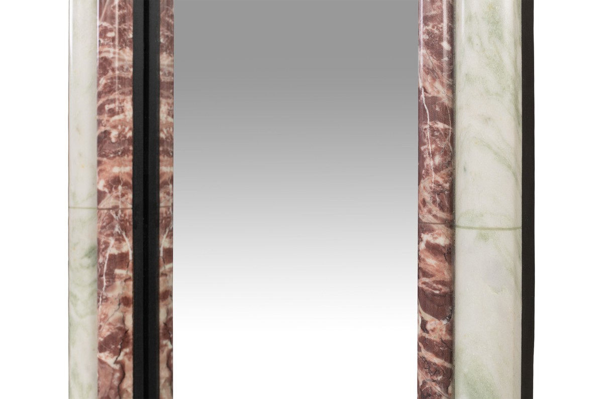 Casa Padrino Specchio da Parete in Marmo di Lusso Verde / Rosa 50 x 2,5 x H. 160 cm - Elegante Specchio Alto con Cornice in Marmo - Accessori Soggiorno di Lusso Casa Padrino Specchio da Parete in Marmo di Lusso Verde / Rosa 50 x 2,5 x H. 160 cm - Elegante Specchio Alto con Cornice in Marmo - Accessori Soggiorno di Lusso