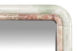 Casa Padrino Specchio da Parete in Marmo di Lusso Verde / Rosa 50 x 2,5 x H. 160 cm - Elegante Specchio Alto con Cornice in Marmo - Accessori Soggiorno di Lusso Casa Padrino Specchio da Parete in Marmo di Lusso Verde / Rosa 50 x 2,5 x H. 160 cm - Elegante Specchio Alto con Cornice in Marmo - Accessori Soggiorno di Lusso