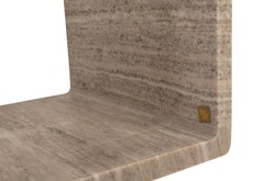 Casa Padrino Table d'Appoint en Marbre de Luxe Beige / Rouge Vin 40 x 40 x H. 60 cm - Table d'Appoint Ronde avec Pied Sculptural en Marbre de Haute Qualité avec Accents Rosso Levanto - Meubles de Luxe Casa Padrino Table d'Appoint en Marbre de Luxe Beige / Rouge Vin 40 x 40 x H. 60 cm - Table d'Appoint Ronde avec Pied Sculptural en Marbre de Haute Qualité avec Accents Rosso Levanto - Meubles de Luxe