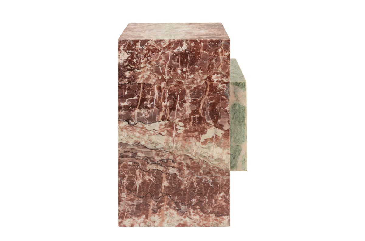 Casa Padrino Mesa Auxiliar de Mármol de Lujo Verde / Rosa 35 x 35 x H. 51 cm - Mesa Auxiliar en Forma de Bloque de Ónix Indian Green y Mármol Rosalia Pink de Alta Calidad - Muebles de Lujo Casa Padrino Mesa Auxiliar de Mármol de Lujo Verde / Rosa 35 x 35 x H. 51 cm - Mesa Auxiliar en Forma de Bloque de Ónix Indian Green y Mármol Rosalia Pink de Alta Calidad - Muebles de Lujo