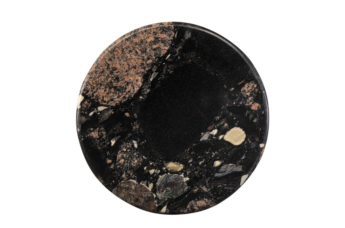 Casa Padrino Mesa Auxiliar de Mármol de Lujo Negro 38 x 38 x H. 50,5 cm - Mesa Auxiliar Redonda con Pie Cilíndrico de Mármol Norvigo de Alta Calidad - Muebles de Lujo Casa Padrino Mesa Auxiliar de Mármol de Lujo Negro 38 x 38 x H. 50,5 cm - Mesa Auxiliar Redonda con Pie Cilíndrico de Mármol Norvigo de Alta Calidad - Muebles de Lujo