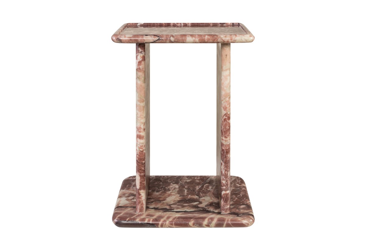 Casa Padrino Mesa Auxiliar de Mármol de Lujo Rosa 30,5 x 23 x H. 41,5 cm - Mesa Auxiliar Esbelta de Mármol Rosalia Pink de Alta Calidad - Muebles de Lujo Casa Padrino Mesa Auxiliar de Mármol de Lujo Rosa 30,5 x 23 x H. 41,5 cm - Mesa Auxiliar Esbelta de Mármol Rosalia Pink de Alta Calidad - Muebles de Lujo