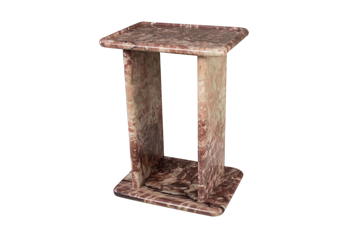Casa Padrino Mesa Auxiliar de Mármol de Lujo Rosa 30,5 x 23 x H. 41,5 cm - Mesa Auxiliar Esbelta de Mármol Rosalia Pink de Alta Calidad - Muebles de Lujo Casa Padrino Mesa Auxiliar de Mármol de Lujo Rosa 30,5 x 23 x H. 41,5 cm - Mesa Auxiliar Esbelta de Mármol Rosalia Pink de Alta Calidad - Muebles de Lujo