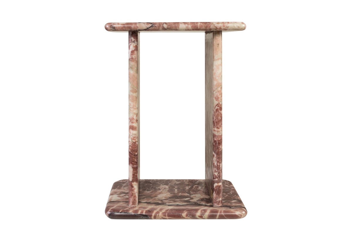 Casa Padrino Mesa Auxiliar de Mármol de Lujo Rosa 30,5 x 23 x H. 41,5 cm - Mesa Auxiliar Esbelta de Mármol Rosalia Pink de Alta Calidad - Muebles de Lujo Casa Padrino Mesa Auxiliar de Mármol de Lujo Rosa 30,5 x 23 x H. 41,5 cm - Mesa Auxiliar Esbelta de Mármol Rosalia Pink de Alta Calidad - Muebles de Lujo