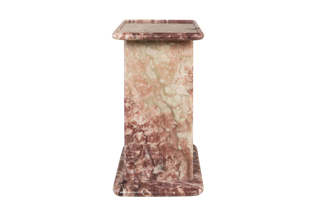 Casa Padrino Mesa Auxiliar de Mármol de Lujo Rosa 30,5 x 23 x H. 41,5 cm - Mesa Auxiliar Esbelta de Mármol Rosalia Pink de Alta Calidad - Muebles de Lujo Casa Padrino Mesa Auxiliar de Mármol de Lujo Rosa 30,5 x 23 x H. 41,5 cm - Mesa Auxiliar Esbelta de Mármol Rosalia Pink de Alta Calidad - Muebles de Lujo