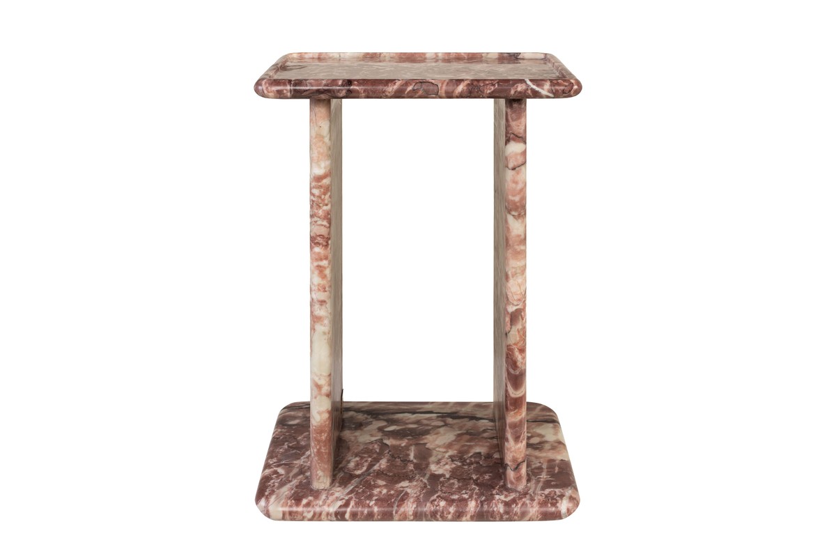 Casa Padrino Mesa Auxiliar de Mármol de Lujo Rosa 30,5 x 23 x H. 41,5 cm - Mesa Auxiliar Esbelta de Mármol Rosalia Pink de Alta Calidad - Muebles de Lujo Casa Padrino Mesa Auxiliar de Mármol de Lujo Rosa 30,5 x 23 x H. 41,5 cm - Mesa Auxiliar Esbelta de Mármol Rosalia Pink de Alta Calidad - Muebles de Lujo