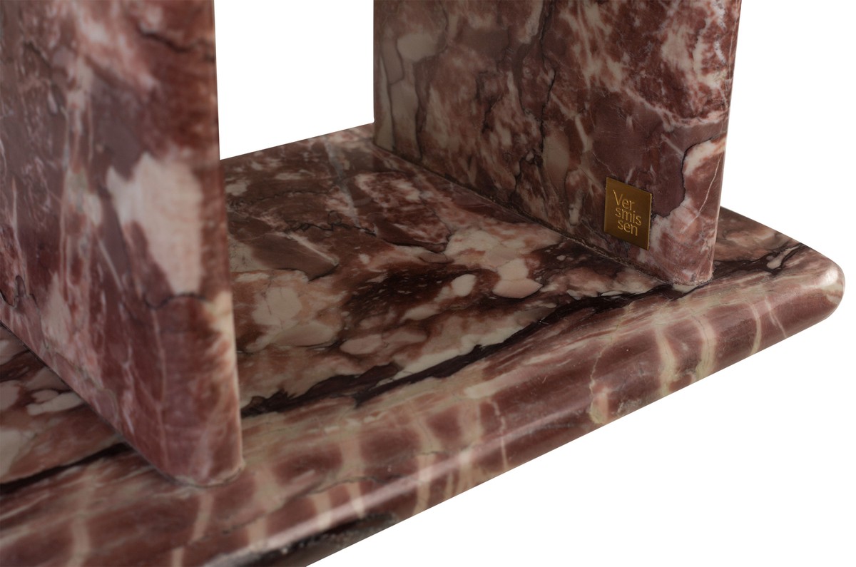 Casa Padrino Mesa Auxiliar de Mármol de Lujo Rosa 30,5 x 23 x H. 41,5 cm - Mesa Auxiliar Esbelta de Mármol Rosalia Pink de Alta Calidad - Muebles de Lujo Casa Padrino Mesa Auxiliar de Mármol de Lujo Rosa 30,5 x 23 x H. 41,5 cm - Mesa Auxiliar Esbelta de Mármol Rosalia Pink de Alta Calidad - Muebles de Lujo