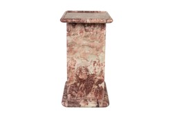 Casa Padrino Mesa Auxiliar de Mármol de Lujo Rosa 30,5 x 23 x H. 41,5 cm - Mesa Auxiliar Esbelta de Mármol Rosalia Pink de Alta Calidad - Muebles de Lujo Casa Padrino Mesa Auxiliar de Mármol de Lujo Rosa 30,5 x 23 x H. 41,5 cm - Mesa Auxiliar Esbelta de Mármol Rosalia Pink de Alta Calidad - Muebles de Lujo