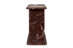 Casa Padrino Mesa Auxiliar de Mármol de Lujo Rojo Vino 30,5 x 23 x H. 41,5 cm - Mesa Auxiliar Esbelta de Mármol Rosso Levanto de Alta Calidad - Muebles de Lujo Casa Padrino Mesa Auxiliar de Mármol de Lujo Rojo Vino 30,5 x 23 x H. 41,5 cm - Mesa Auxiliar Esbelta de Mármol Rosso Levanto de Alta Calidad - Muebles de Lujo