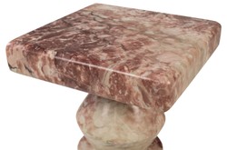 Casa Padrino Table d'Appoint en Marbre de Luxe Rose 30,5 x 30,5 x H. 37 cm - Table d'Appoint Cube Compacte en Marbre Rosalia Pink de Haute Qualité - Meubles de Luxe Casa Padrino Table d'Appoint en Marbre de Luxe Rose 30,5 x 30,5 x H. 37 cm - Table d'Appoint Cube Compacte en Marbre Rosalia Pink de Haute Qualité - Meubles de Luxe