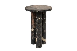 Casa Padrino Luxury Marble Side Table Black 30.5 x 30.5 x H. 43 cm - Slender Side Table made of High Quality Norvigo Marble - Luxury Furniture