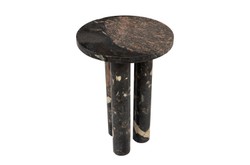 Casa Padrino Luxury Marble Side Table Black 30.5 x 30.5 x H. 43 cm - Slender Side Table made of High Quality Norvigo Marble - Luxury Furniture