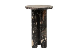 Casa Padrino Luxury Marble Side Table Black 30.5 x 30.5 x H. 43 cm - Slender Side Table made of High Quality Norvigo Marble - Luxury Furniture
