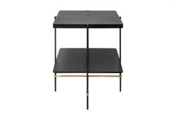 Casa Padrino Mesa Auxiliar de Lujo Oro / Negro 60 x 50 x H. 80 cm - Mesa Auxiliar Alta Rectangular con Estructura de Acero Inoxidable Cepillado y Superficies de Chapa de Roble Negra - Muebles de Lujo Casa Padrino Mesa Auxiliar de Lujo Oro / Negro 60 x 50 x H. 80 cm - Mesa Auxiliar Alta Rectangular con Estructura de Acero Inoxidable Cepillado y Superficies de Chapa de Roble Negra - Muebles de Lujo
