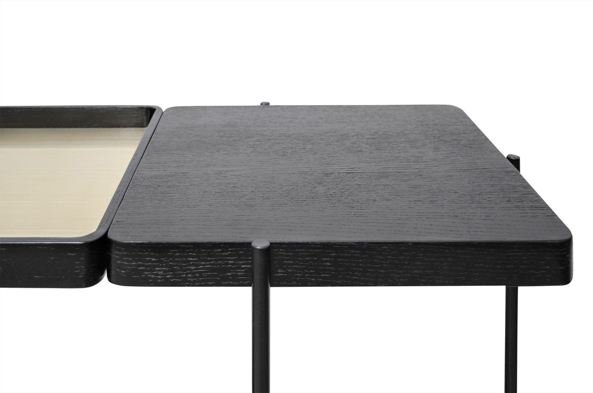 Casa Padrino Consola de Lujo Oro / Negro 180 x 40 x H. 90 cm - Mesa Consola Larga con Estructura de Acero Inoxidable Cepillado y Superficies de Chapa de Roble Negra - Muebles de Lujo Casa Padrino Consola de Lujo Oro / Negro 180 x 40 x H. 90 cm - Mesa Consola Larga con Estructura de Acero Inoxidable Cepillado y Superficies de Chapa de Roble Negra - Muebles de Lujo