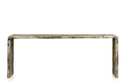 Casa Padrino Console de Luxe Naturel 215 x 40 x H. 80 cm - Table Console en Bois d'Orme Recyclé - Meubles de Luxe