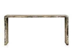 Casa Padrino Consola de Lujo Color Natural 170 x 40 x H. 80 cm - Mesa Consola de Madera de Olmo Reciclada - Muebles de Lujo