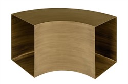 Casa Padrino Table d'Appoint de Luxe Bronze 85 x 38 x H. 40 cm - Élément de Table Sculptural Incurvé en Acier Aspect Bronze, Utilisable aussi comme Banc de Présentation Bas - Meubles de Luxe
