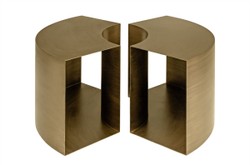 Casa Padrino Table d'Appoint de Luxe Bronze 85 x 38 x H. 40 cm - Élément de Table Sculptural Incurvé en Acier Aspect Bronze, Utilisable aussi comme Banc de Présentation Bas - Meubles de Luxe