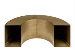 Casa Padrino Table d'Appoint de Luxe Bronze 85 x 38 x H. 40 cm - Élément de Table Sculptural Incurvé en Acier Aspect Bronze, Utilisable aussi comme Banc de Présentation Bas - Meubles de Luxe