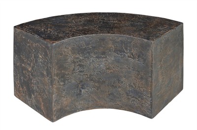 Casa Padrino Table d'Appoint de Luxe Marron 85 x 38 x H. 40,5 cm - Élément de Table Sculptural Incurvé en Béton Fibré Aspect Ardoise - Meubles de Luxe Casa Padrino Table d'Appoint de Luxe Marron 85 x 38 x H. 40,5 cm - Élément de Table Sculptural Incurvé en Béton Fibré Aspect Ardoise - Meubles de Luxe