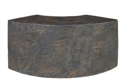 Casa Padrino Table d'Appoint de Luxe Marron 85 x 38 x H. 40,5 cm - Élément de Table Sculptural Incurvé en Béton Fibré Aspect Ardoise - Meubles de Luxe Casa Padrino Table d'Appoint de Luxe Marron 85 x 38 x H. 40,5 cm - Élément de Table Sculptural Incurvé en Béton Fibré Aspect Ardoise - Meubles de Luxe