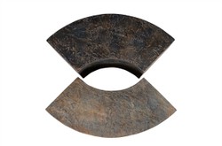 Casa Padrino Table d'Appoint de Luxe Marron 85 x 38 x H. 40,5 cm - Élément de Table Sculptural Incurvé en Béton Fibré Aspect Ardoise - Meubles de Luxe Casa Padrino Table d'Appoint de Luxe Marron 85 x 38 x H. 40,5 cm - Élément de Table Sculptural Incurvé en Béton Fibré Aspect Ardoise - Meubles de Luxe