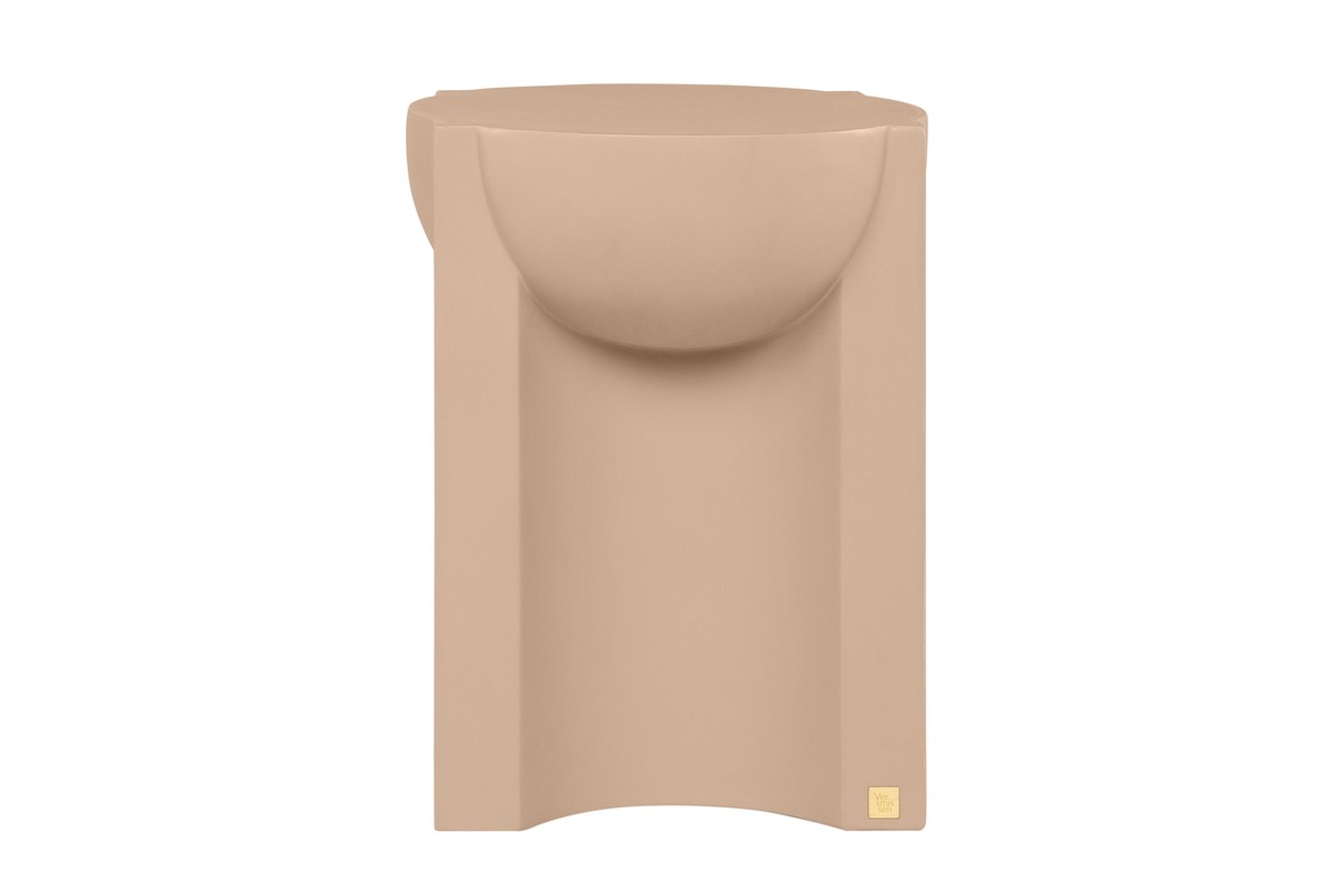 Casa Padrino Mesa Auxiliar / Taburete de Lujo Terracota 36 x 47 x H. 46,5 cm - Mesa Auxiliar Escultural de Fibrocemento, Utilizable también como Taburete - Muebles de Lujo Casa Padrino Mesa Auxiliar / Taburete de Lujo Terracota 36 x 47 x H. 46,5 cm - Mesa Auxiliar Escultural de Fibrocemento, Utilizable también como Taburete - Muebles de Lujo