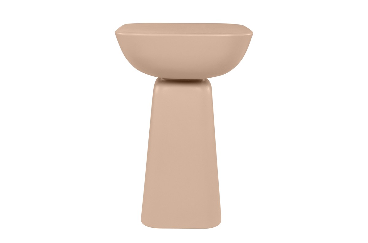 Casa Padrino Mesa Auxiliar de Lujo Terracota 40 x 40 x H. 60 cm - Mesa Auxiliar de Fibrocemento con Formas Apiladas en Equilibrio - Muebles de Lujo Casa Padrino Mesa Auxiliar de Lujo Terracota 40 x 40 x H. 60 cm - Mesa Auxiliar de Fibrocemento con Formas Apiladas en Equilibrio - Muebles de Lujo