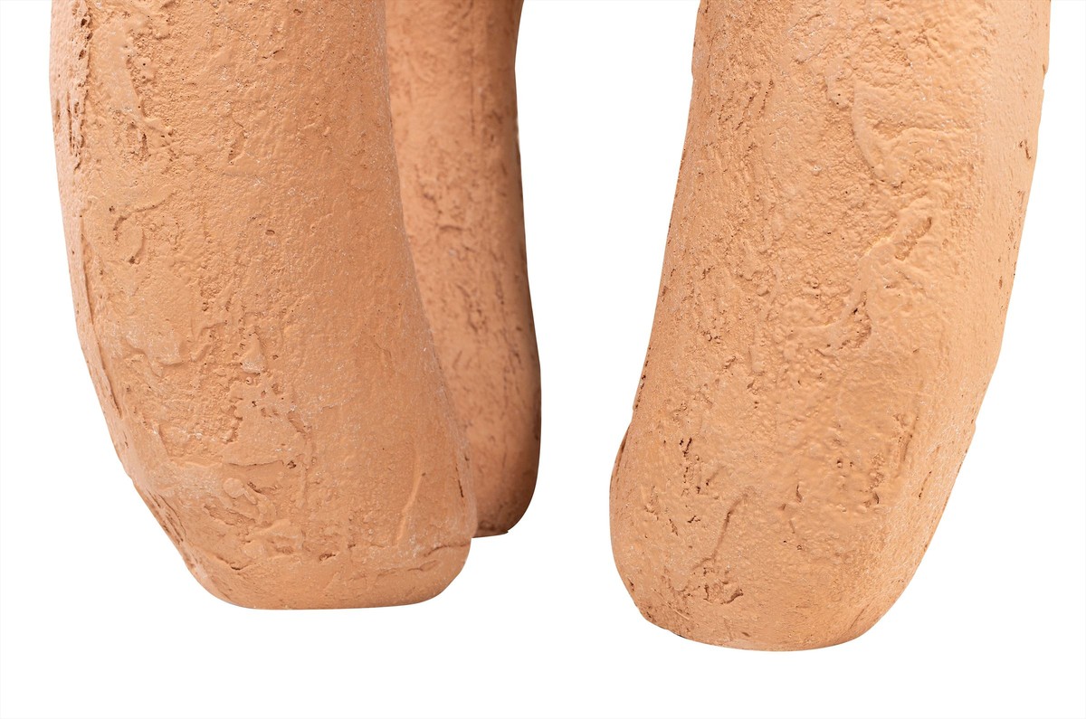 Casa Padrino Mesa Auxiliar / Taburete de Lujo Terracota 38 x 38 x H. 50 cm - Mesa Auxiliar de Formas Orgánicas de Fibra de Vidrio, Utilizable también como Taburete - Muebles de Lujo Casa Padrino Mesa Auxiliar / Taburete de Lujo Terracota 38 x 38 x H. 50 cm - Mesa Auxiliar de Formas Orgánicas de Fibra de Vidrio, Utilizable también como Taburete - Muebles de Lujo
