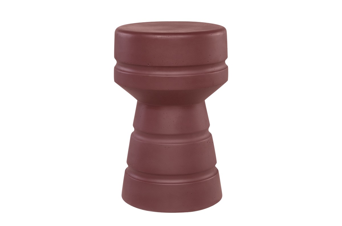 Casa Padrino Mesa Auxiliar / Taburete de Lujo Burdeos Ø 30,5 x H. 48 cm - Mesa Auxiliar de Fibrocemento en Forma de Peón de Ajedrez, Utilizable también como Taburete - Muebles de Lujo Casa Padrino Mesa Auxiliar / Taburete de Lujo Burdeos Ø 30,5 x H. 48 cm - Mesa Auxiliar de Fibrocemento en Forma de Peón de Ajedrez, Utilizable también como Taburete - Muebles de Lujo