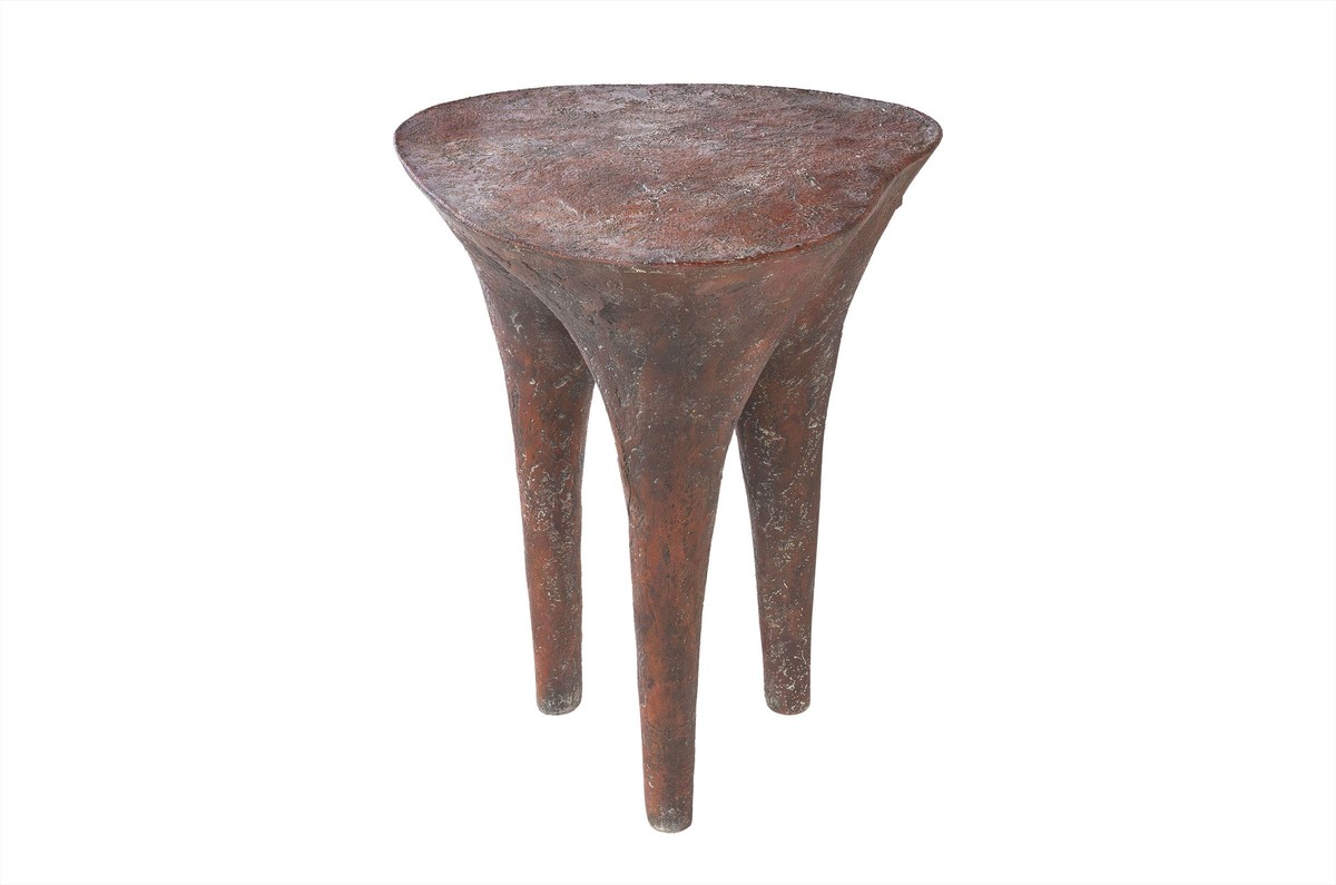 Casa Padrino Luxus Beistelltisch Kupferfarben 41 x 40 x H. 50 cm - Skulpturaler Design Tisch in Alt-Kupfer Optik - Luxus Möbel Casa Padrino Luxus Beistelltisch Kupferfarben 41 x 40 x H. 50 cm - Skulpturaler Design Tisch in Alt-Kupfer Optik - Luxus Möbel