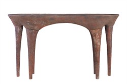 Casa Padrino Consola de Lujo Color Cobre 140 x 42 x H. 82 cm - Mesa Consola Escultural con Aspecto de Cobre Envejecido - Muebles de Lujo Casa Padrino Consola de Lujo Color Cobre 140 x 42 x H. 82 cm - Mesa Consola Escultural con Aspecto de Cobre Envejecido - Muebles de Lujo