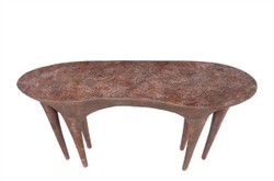 Casa Padrino Consola de Lujo Color Cobre 140 x 42 x H. 82 cm - Mesa Consola Escultural con Aspecto de Cobre Envejecido - Muebles de Lujo Casa Padrino Consola de Lujo Color Cobre 140 x 42 x H. 82 cm - Mesa Consola Escultural con Aspecto de Cobre Envejecido - Muebles de Lujo