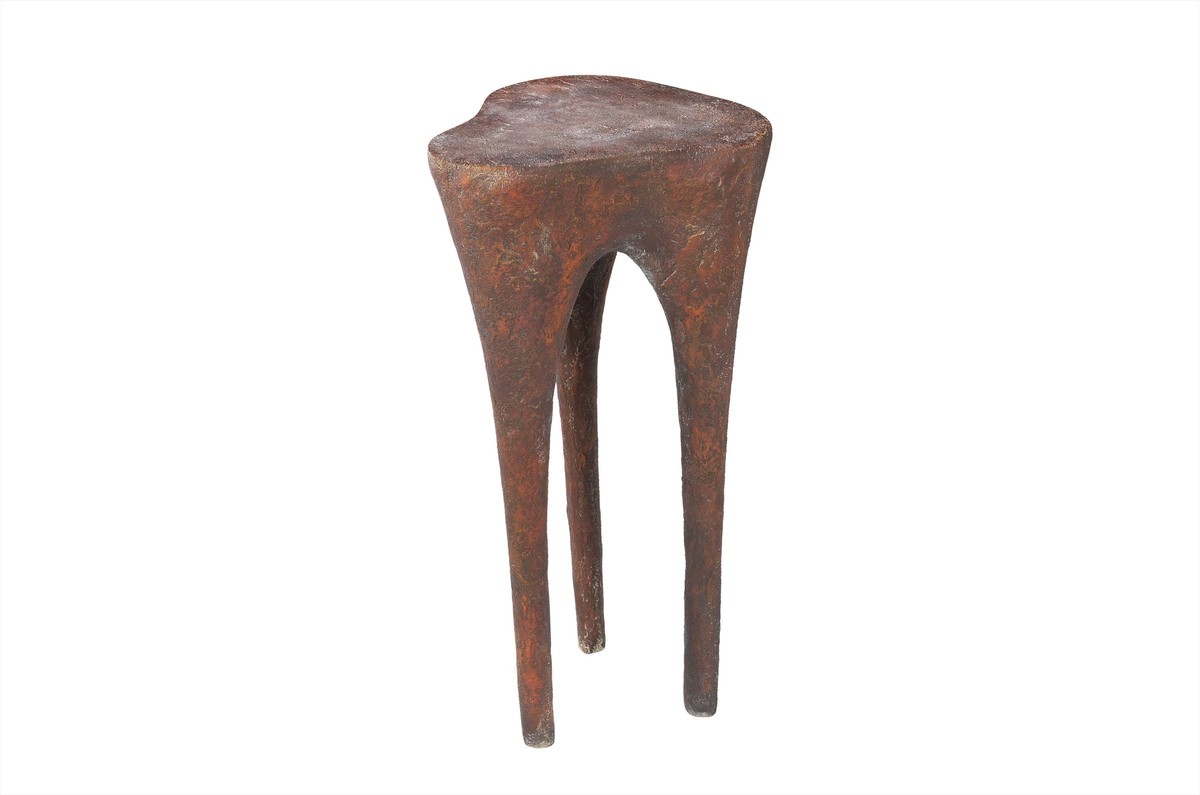 Casa Padrino Luxus Beistelltisch Kupferfarben 40 x 39 x H. 80 cm - Hoher skulpturaler Design Tisch in Alt-Kupfer Optik - Luxus Möbel Casa Padrino Luxus Beistelltisch Kupferfarben 40 x 39 x H. 80 cm - Hoher skulpturaler Design Tisch in Alt-Kupfer Optik - Luxus Möbel