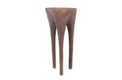 Casa Padrino Luxus Beistelltisch Kupferfarben 40 x 39 x H. 80 cm - Hoher skulpturaler Design Tisch in Alt-Kupfer Optik - Luxus Möbel Casa Padrino Luxus Beistelltisch Kupferfarben 40 x 39 x H. 80 cm - Hoher skulpturaler Design Tisch in Alt-Kupfer Optik - Luxus Möbel